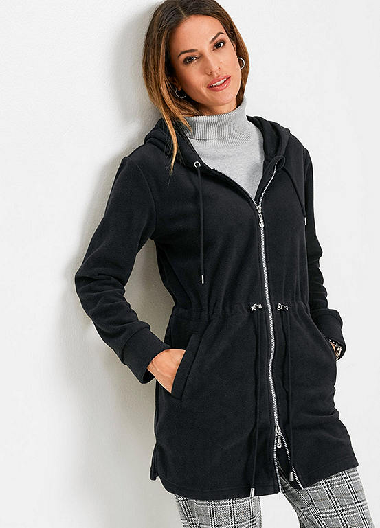 longline fleece jacket