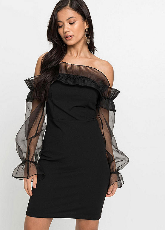 bonprix Net Sleeve Party Dress | Freemans