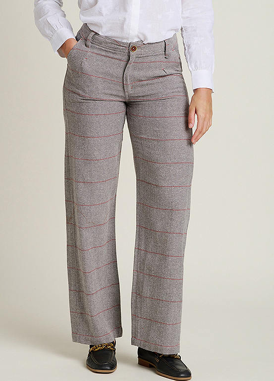 Brakeburn Wide Leg Textured Trousers | Freemans