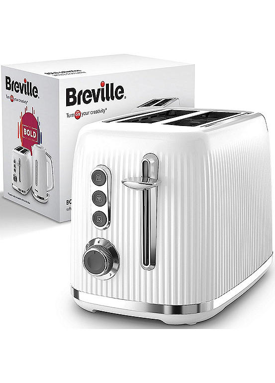 Breville Bold White 2Slice Toaster VTR037 White and Silver Chrome