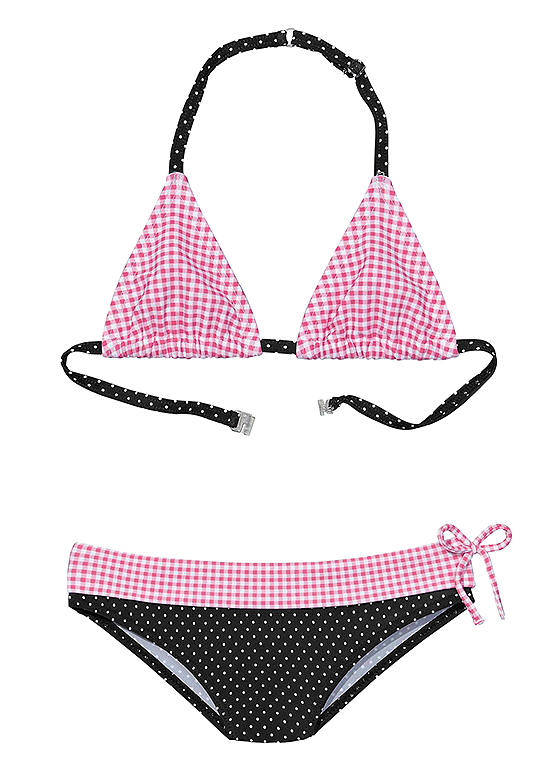 Buffalo Kids Patterned Triangle Bikini | Freemans