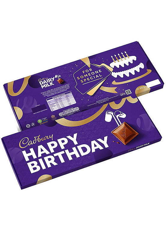 Cadbury Dairy Milk Happy Birthday 850g Bar Freemans