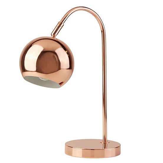 modern copper table lamp