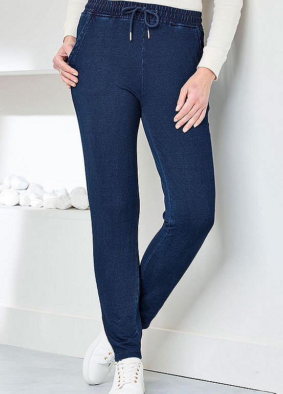 Cotton Traders Jersey Denim Joggers Freemans