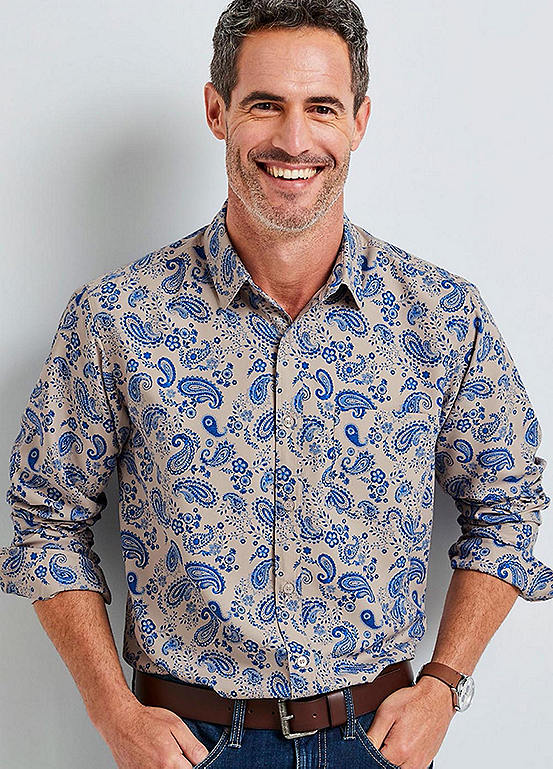 Cotton Traders Long Sleeve Soft Touch Print Shirt Freemans