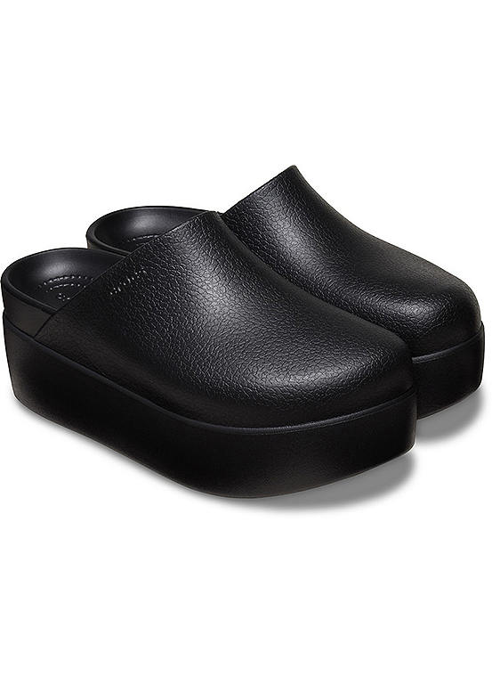 crocs platform clog black