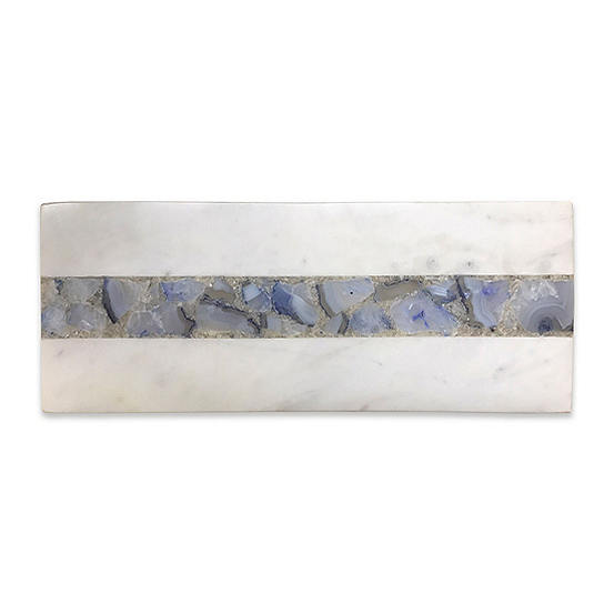Culinary Concepts Culinary Concepts White Marble & Blue Agate Large Board
