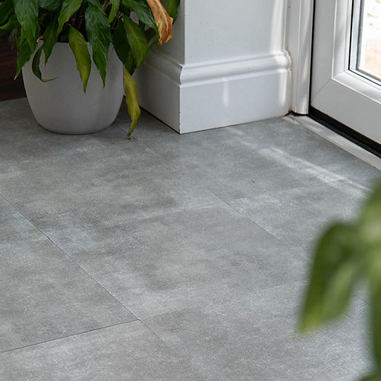d-c-fix Solid Concrete Peel And Stick Floor Tiles 30.5cm x 30.5cm 1sqm pack