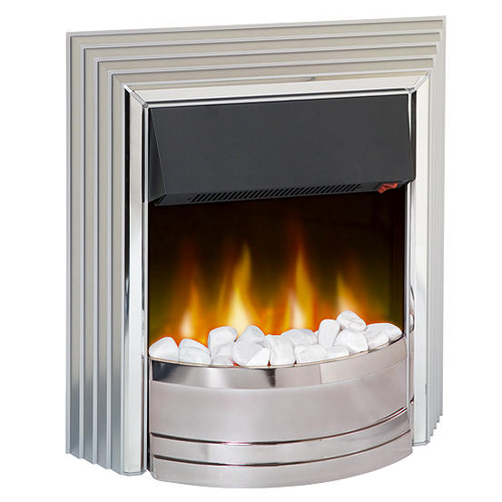 Dimplex Optiflame Castillo Brushed Steel Electric Fire