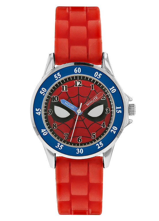 Disney Marvel Spiderman Red Silicon Strap Kids Watch