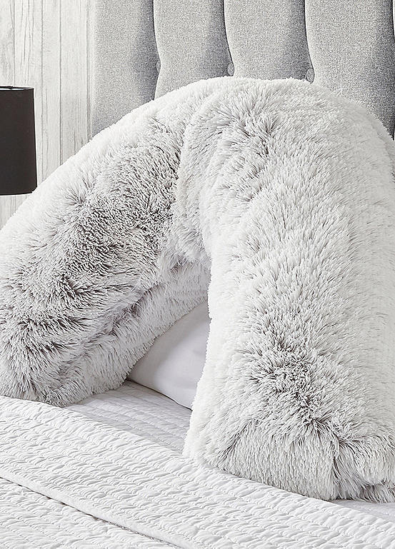 Downland Long Hair V Shape Pillow Grey Freemans