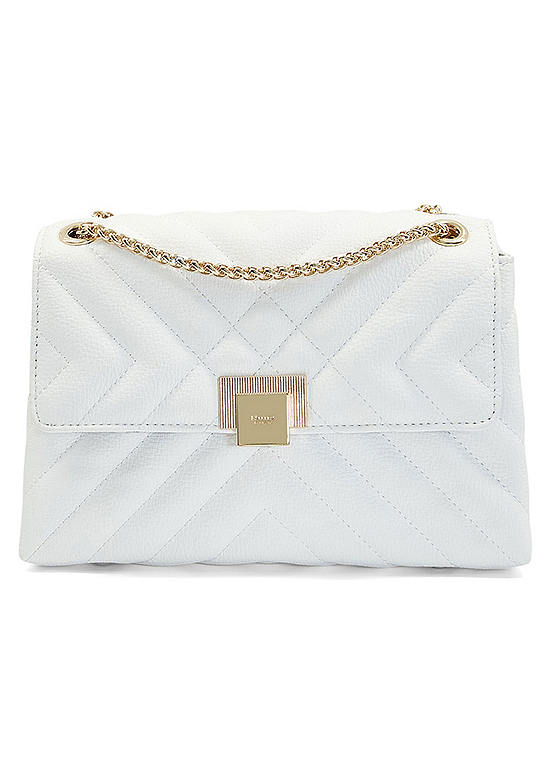 Dune London Dorchester White Small Quilted Shoulder Bag | Freemans