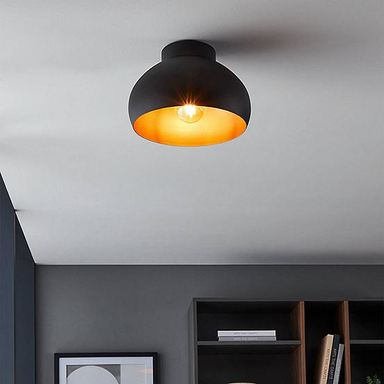 EGLO Mogano Black And Copper Ceiling Light Freemans