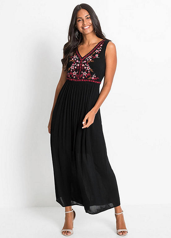 Embroidered Maxi Dress by bonprix Freemans