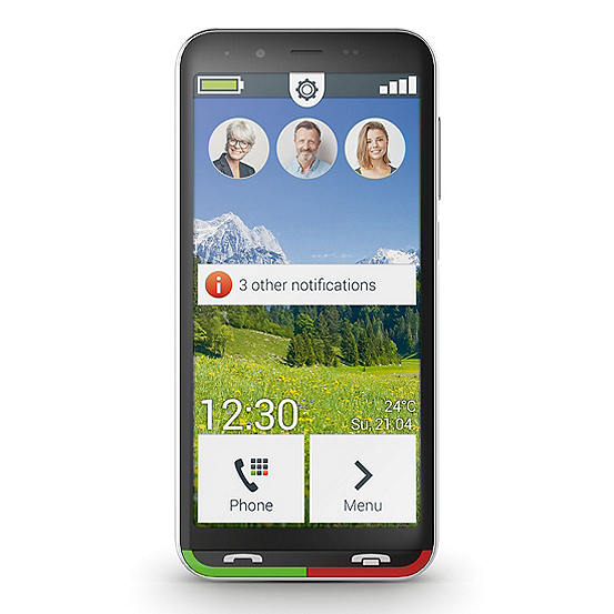 Emporia SUPEREASY Big Button Smartphone 32 GB 12.6 cm (4.95 inch) Black/Silver Android™ 10