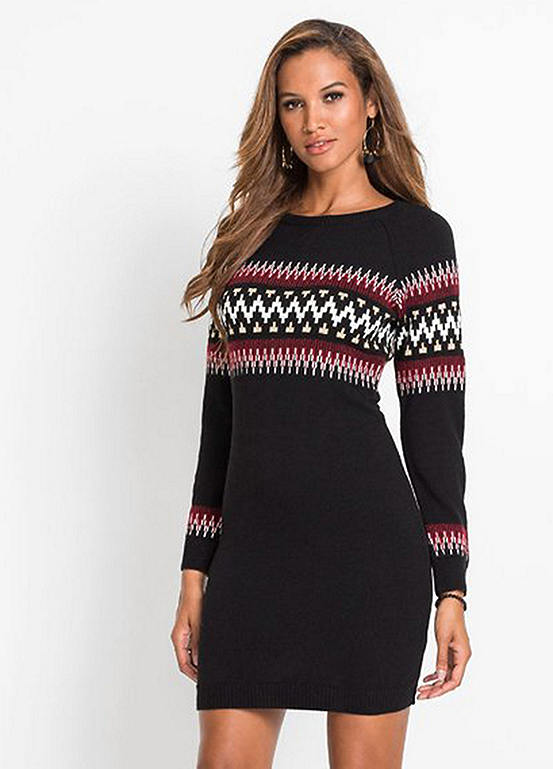 Fairisle Knitted Dress by bonprix 