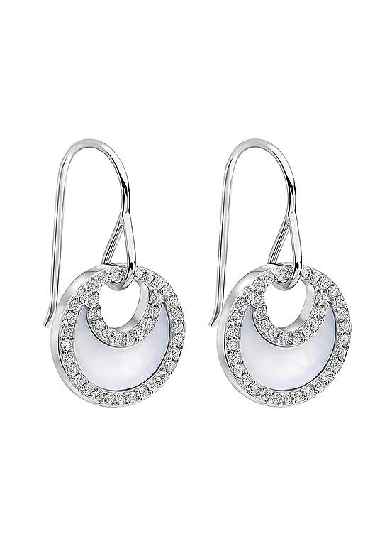 Fiorelli Crescent Mother Of Pearl Drop Earrings