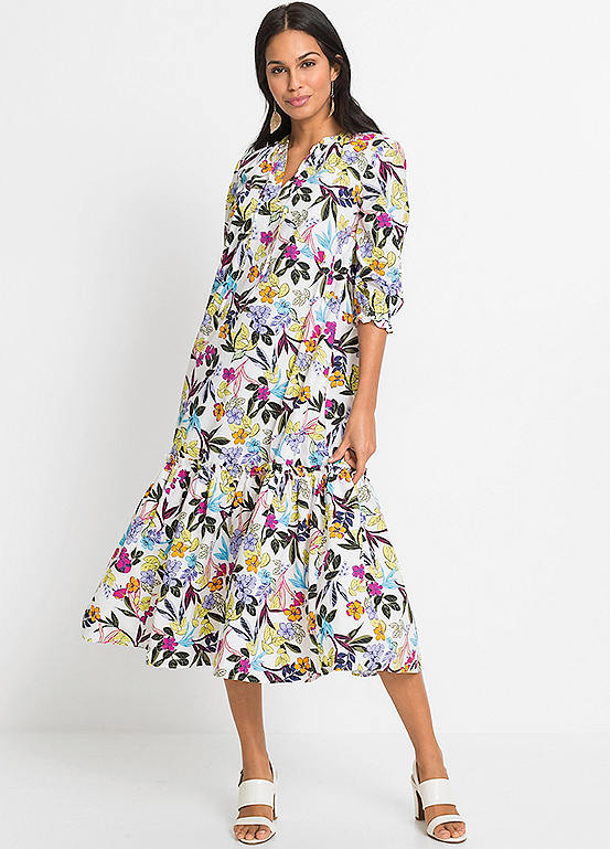 Floral Midi Dress by bonprix | Freemans