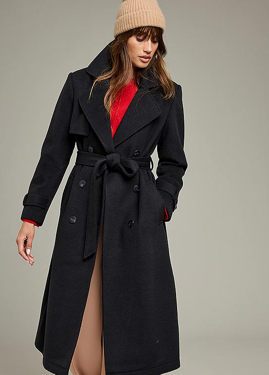 Nordisk Flair Stylish Womens Trench Coat Slim Fit Double Breasted Belted Waist Short Length For Women