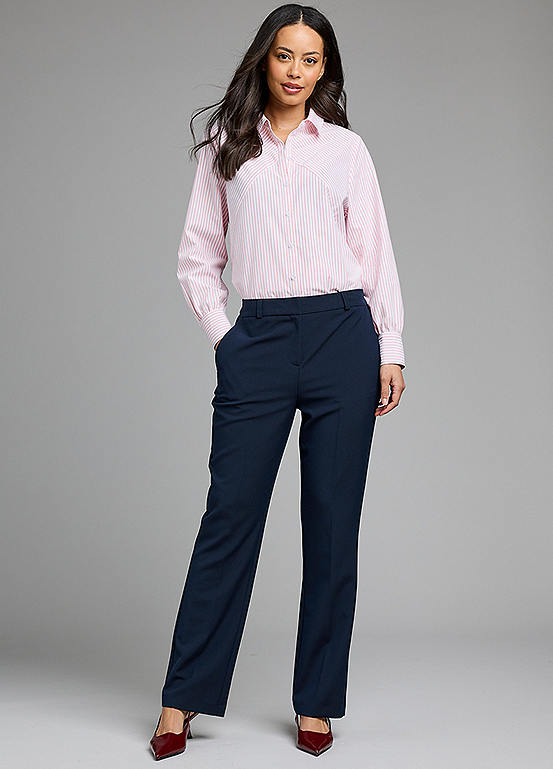 Freemans Navy Straight Leg Trousers | Freemans