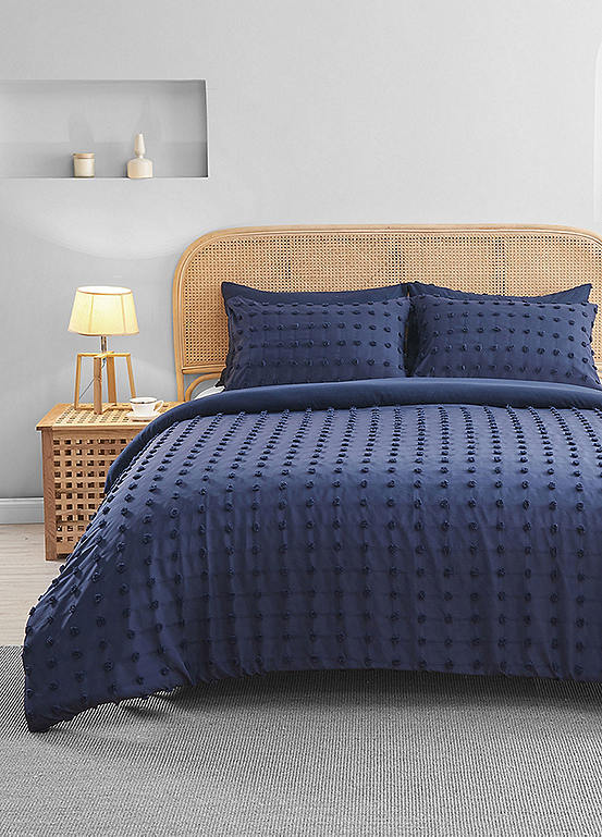 Set Copripiumino E Federe King Size Motivo Foglie Tropicali - Reversibile Bianco/Blu, 50% Cotone E 50% Poliestere - Foto 9