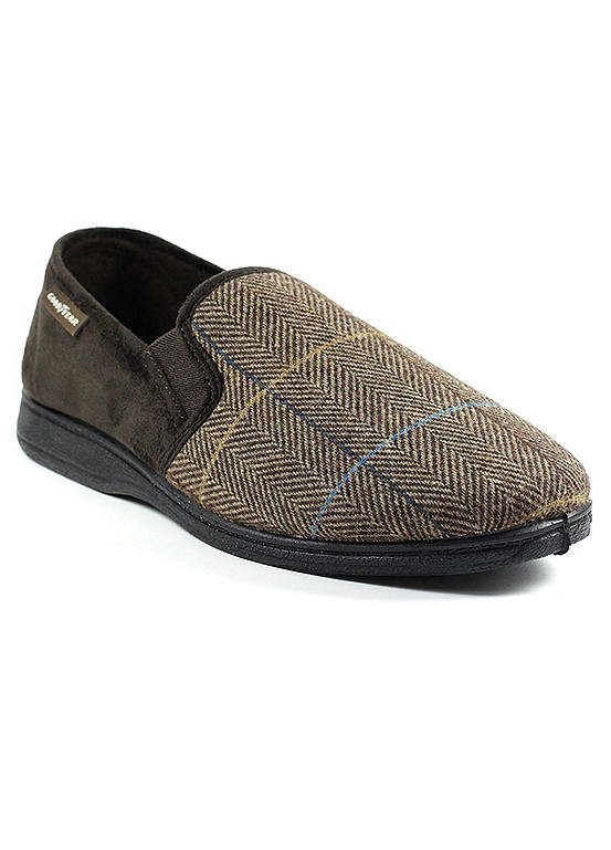 Goodyear Harrison Tweed Slippers Freemans