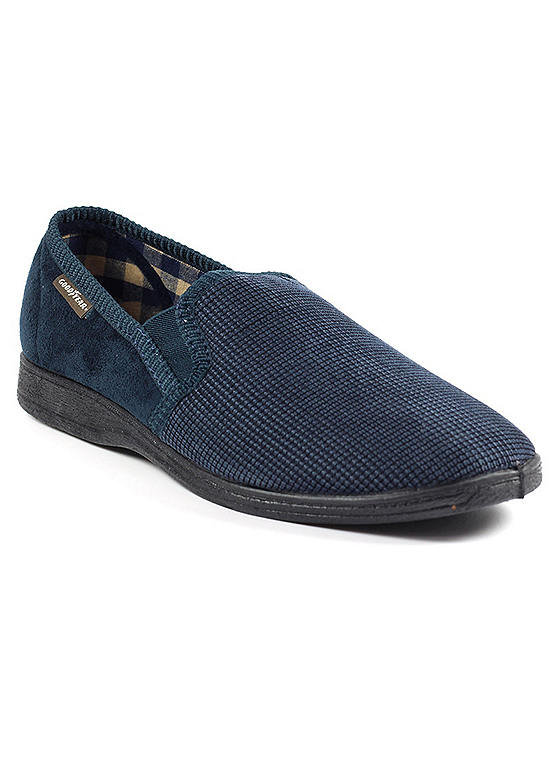 Goodyear Mallory Navy Gents Slippers Freemans