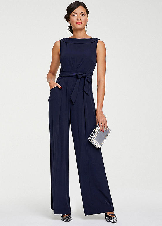 Double Take Full Size Sleeveless Wide Leg Jumpsuit
