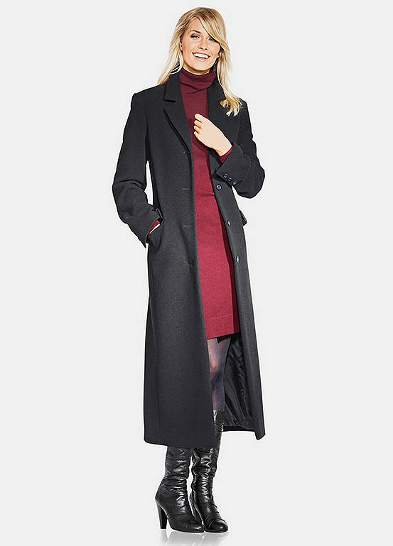 Heine Slim Fit Long Coat | Freemans