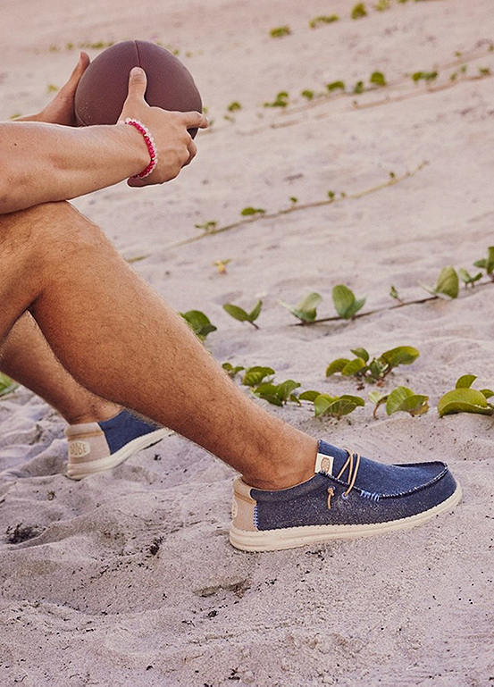 Hey Dude Blue Wally Coastline Jute Shoes | Freemans