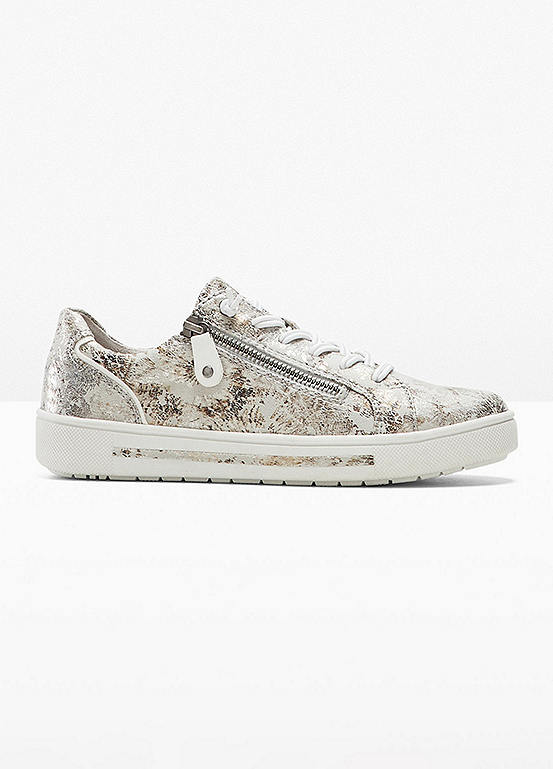 nelah leather floral trainers