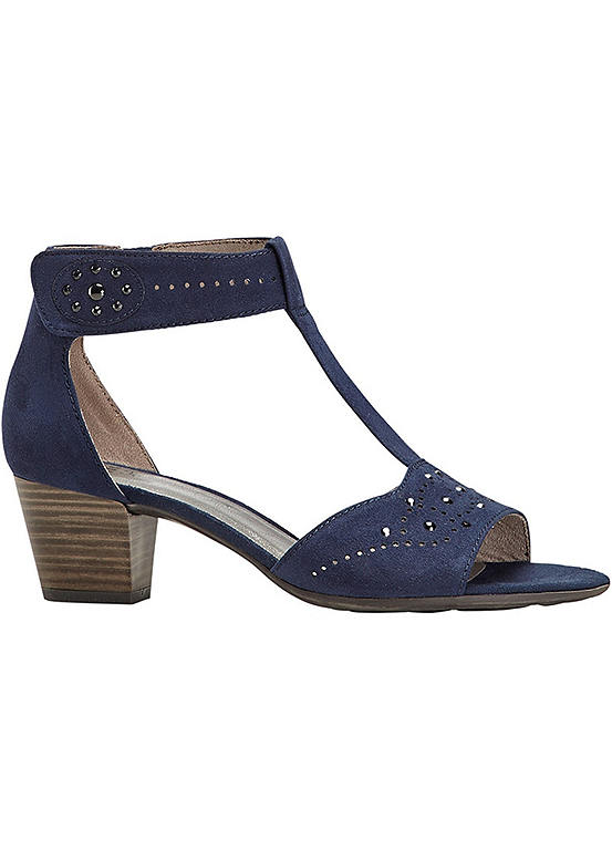 navy t bar sandals
