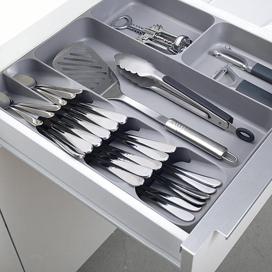 Gray Expandable Joseph Joseph DrawerStore Kitchen Drawer Organizer Tray for Cutlery Utensils and Gadgets 