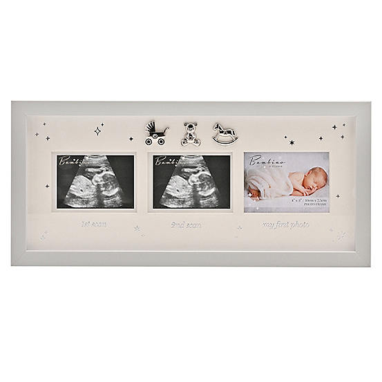 Juliana Bambino Grey Baby Scan Frame 3 Apertures Freemans