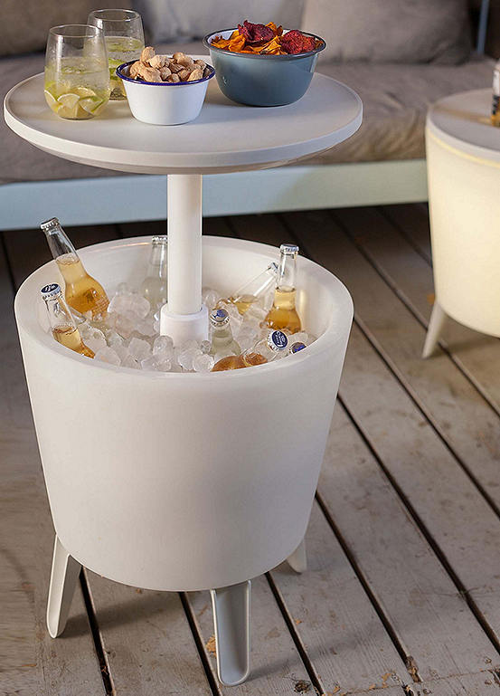 Keter Cool Bar Ice Bucket Table with Lights Freemans