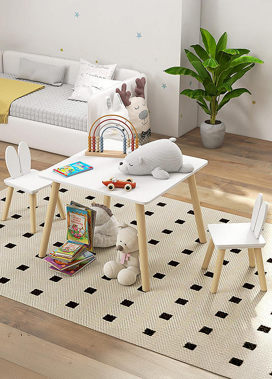 Kids Table & Chair Set with Bunny Ears | Freemans