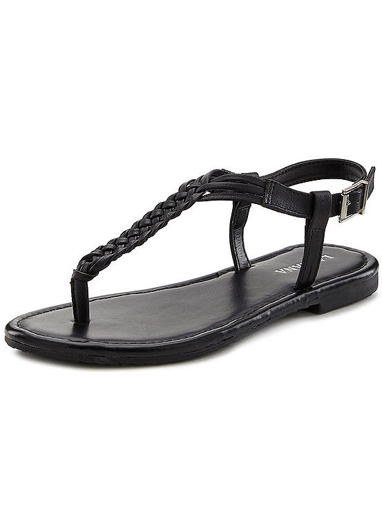 LASCANA Toe-Post Braided Sandals | Freemans