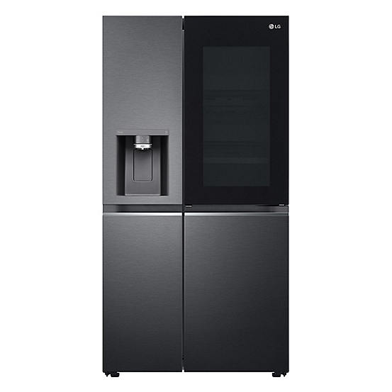 LG InstaView ThinQ American Fridge Freezer with Water Dispenser GSXV90MCAE - Matte Black