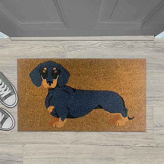 Likewise Rugs Likewise Rugs & Matting Black Dachshund Doormat | Freemans
