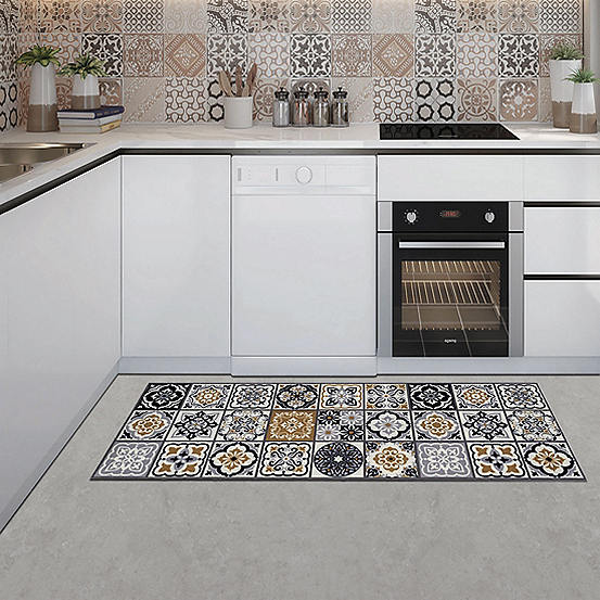Likewise Rugs Likewise Rugs & Matting Victorian Tile Beige Runner | Freemans