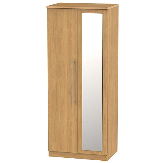 Loxley Assembled Bedroom 2 Door Single Mirror Wardrobe Freemans