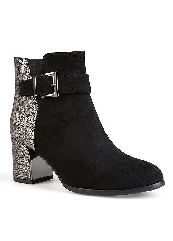 Lunar Exclusive Snakeskin Heeled Ankle Boots