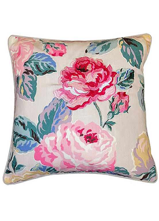 Malini Gulab Embroidered Rose 45x45cm Cushion
