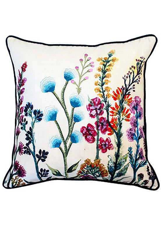 Malini Minato Meadow Embroidered 45x45cm Cushion