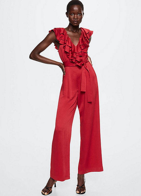 mango flowy long jumpsuit