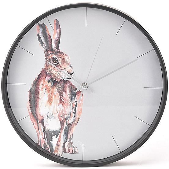 Meg Hawkins Round Wall Clock 30 cm Hare