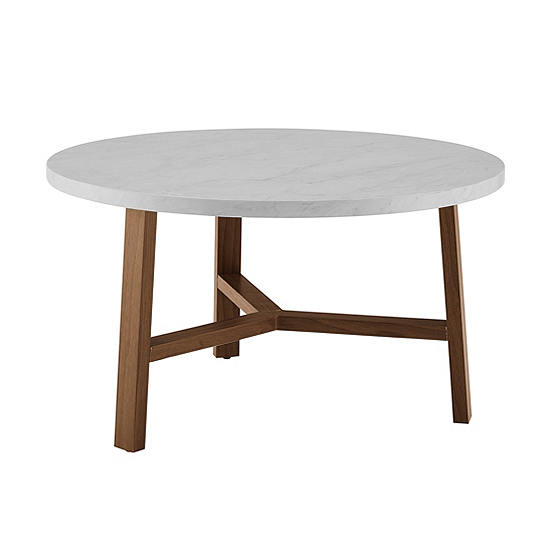 Mid Century Modern Round Faux Marble, Mid Century Modern Coffee Tables Canada