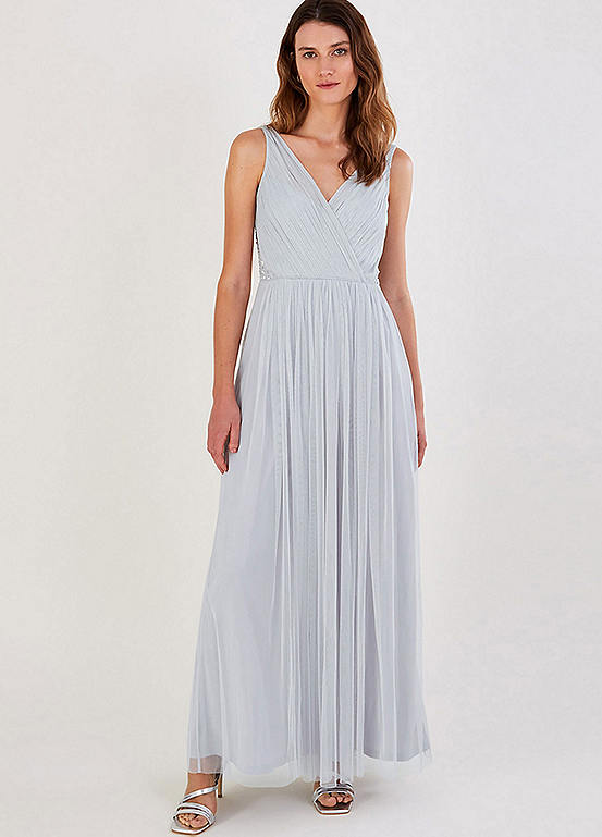 Monsoon Anne Sustainable Mesh Maxi Dress