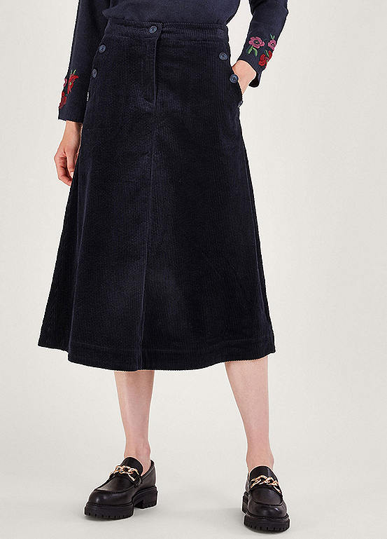 Monsoon Cord Midi Skirt | Freemans