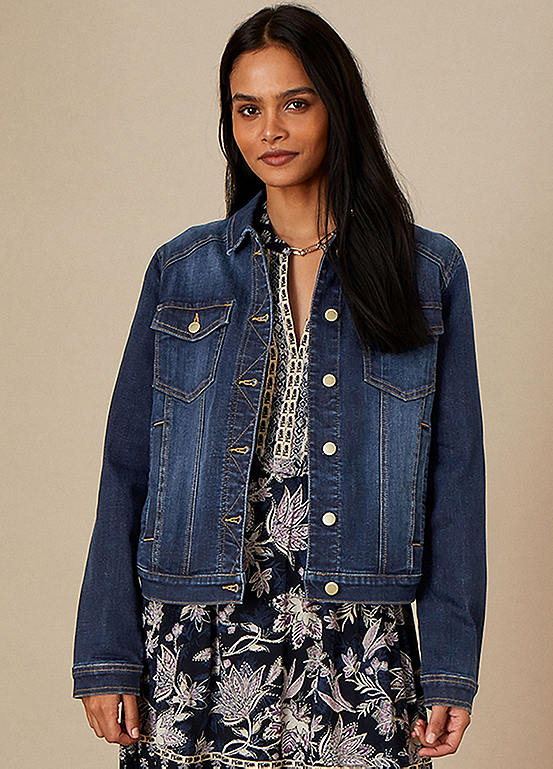 Monsoon Dark Wash Denim Jacket | Freemans